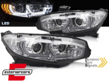 Full LED prednja svjetla TruDRL SEQ žmigavci (chrome) / Honda Civic Mk10 (2016-2021) Limuzina & Hatchback