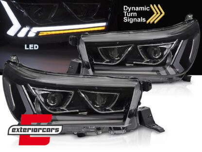 Full LED prednja svjetla SEQ žmigavci (crna) / Toyota Hilux (2016-07.2020)