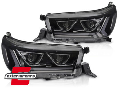 Full LED prednja svjetla SEQ žmigavci (crna) / Toyota Hilux (2016-07.2020) - Slika 2