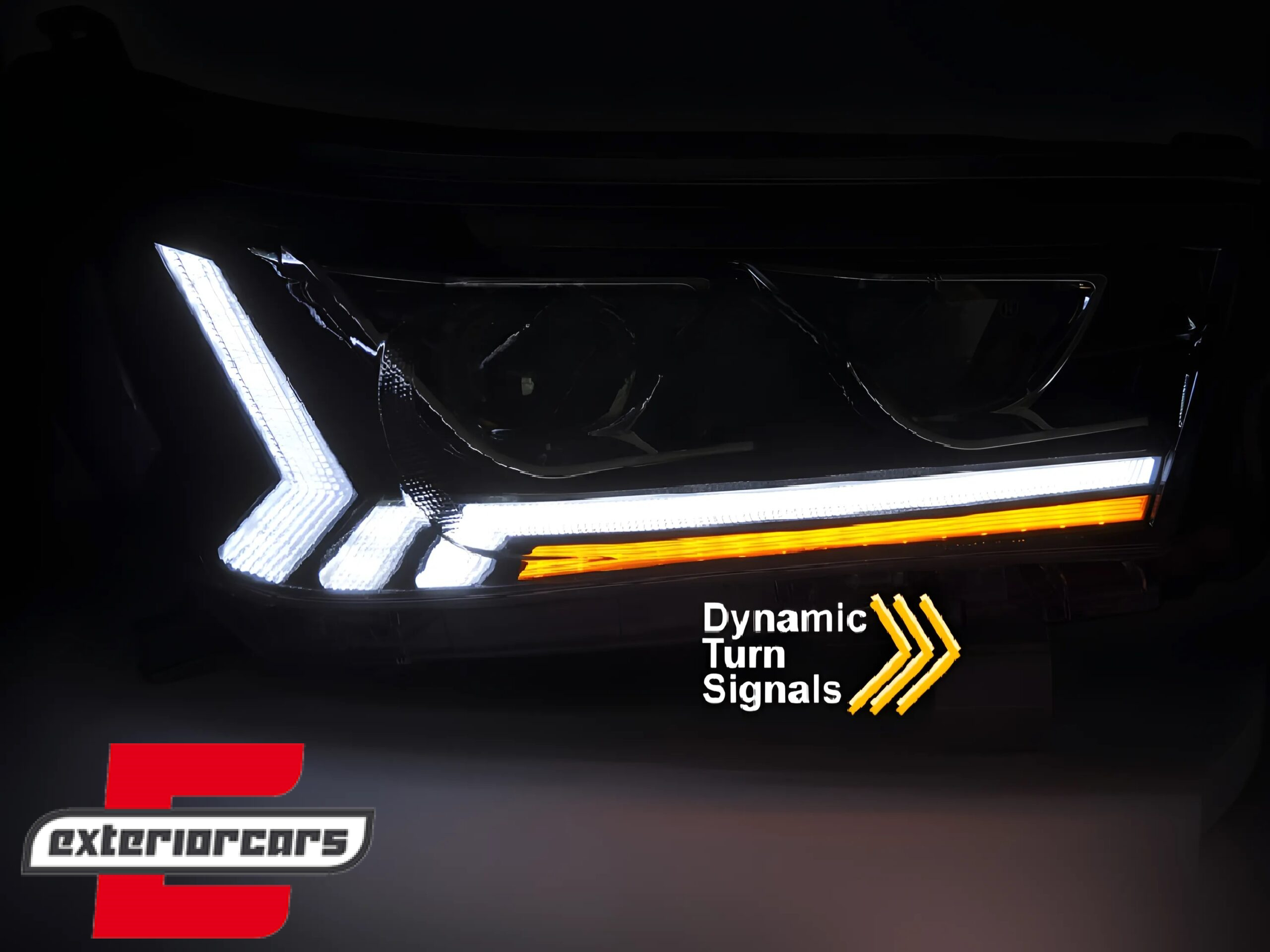Full LED prednja svjetla SEQ žmigavci (crna) / Toyota Hilux (2016-07.2020) - Slika 4