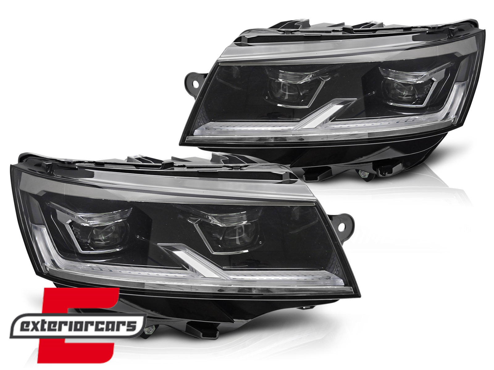 Full LED prednja svjetla SEQ žmigavci (crna) / VW T6.1 (2020-2023) - Slika 2