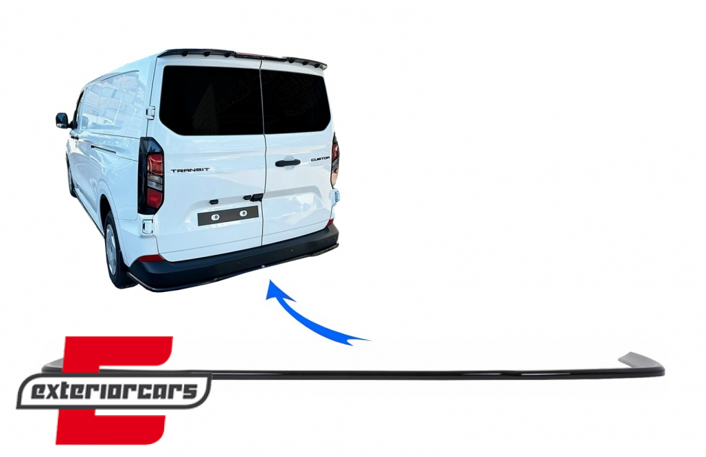 Nastavak stražnjeg branika (piano crna) / Ford Transit Custom Mk3 Tourneo Mk3 (2024-) / VW T7 (s blatobranima)