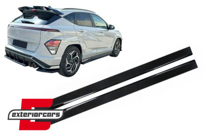 Nastavci pragova (piano crna) / Hyundai Kona N-Line Mk2 (2023-)
