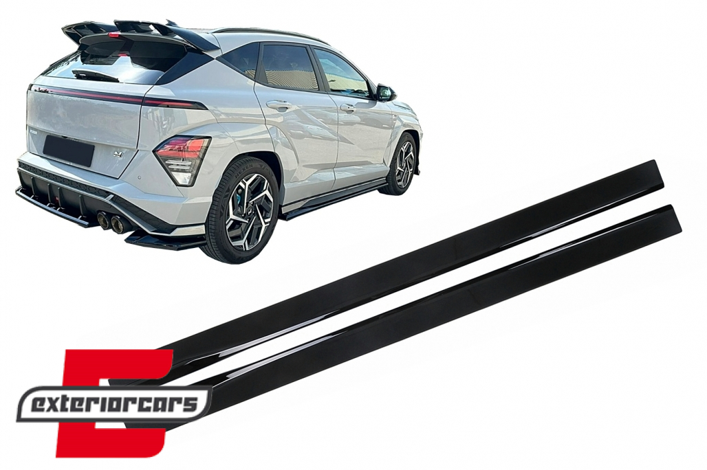 Nastavci pragova (piano crna) / Hyundai Kona N-Line Mk2 (2023-)