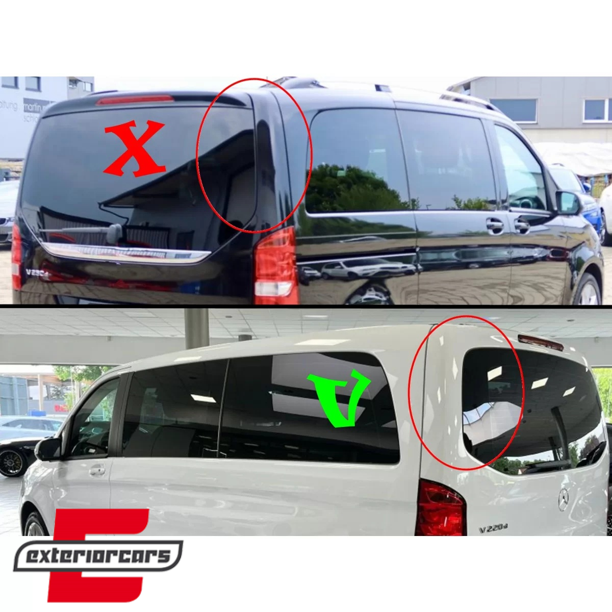 Krovni spojler (piano crna) / Mercedes V-klasa W447 (2014-04.2024) & EQV (2020-) - Slika 9