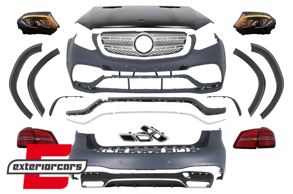 Bodykit za pretvorbu u 2016 GLS63 AMG dizajn / Mercedes GL-klasa X166 (2012-2016)
