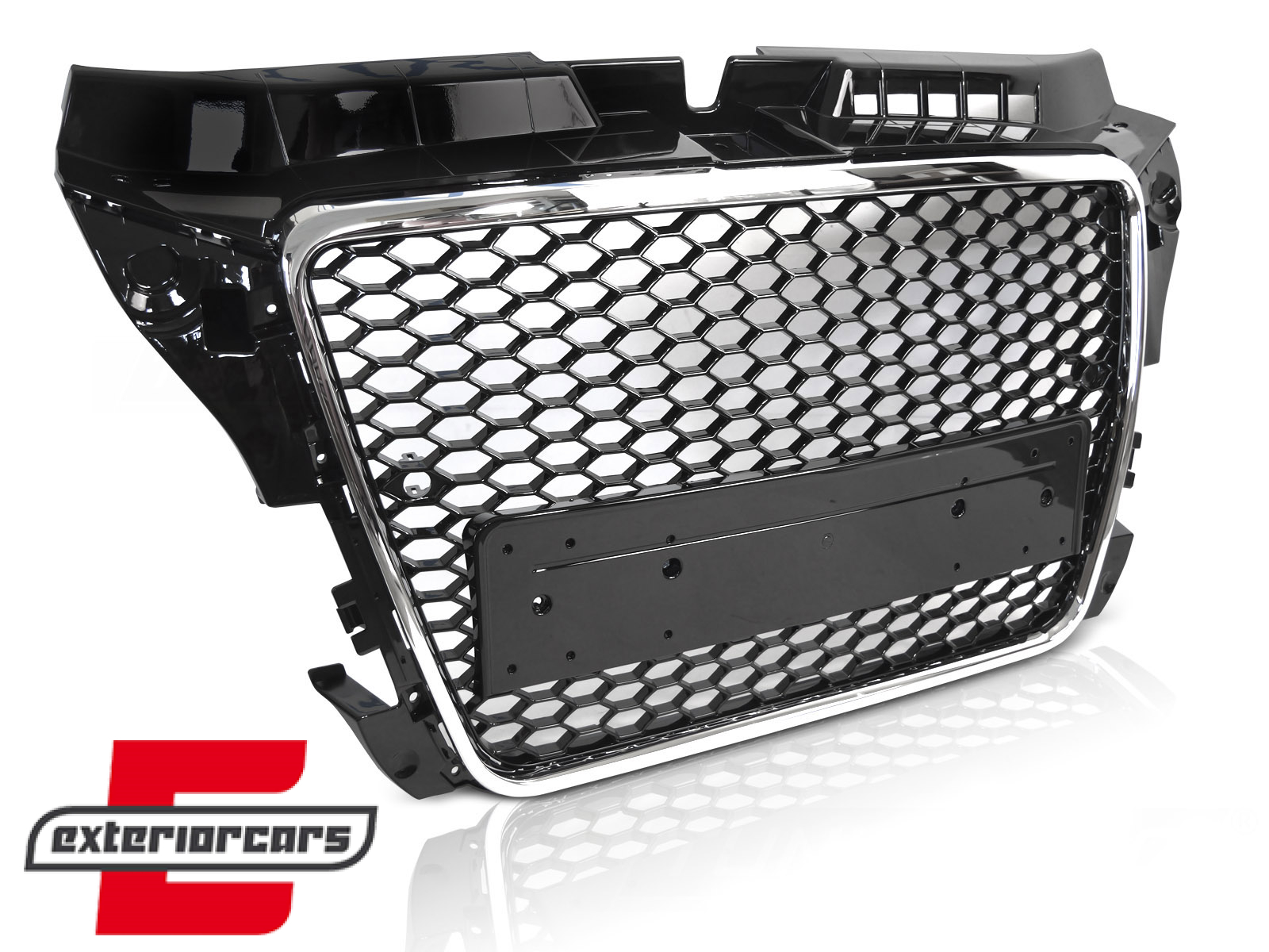 Prednja maska RS3 dizajn (PDC) (piano crna/chrome) / Audi A3 8P Facelift (2007-2012)