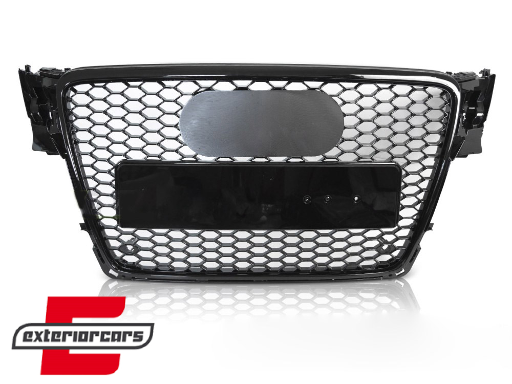 Prednja maska RS4 dizajn (piano crna) / Audi A4 S4 B8 (2007-2011) - Slika 2