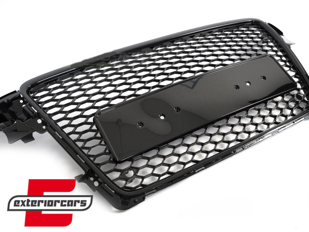Prednja maska RS4 dizajn (piano crna) / Audi A4 S4 B8 (2007-2011) - Slika 3