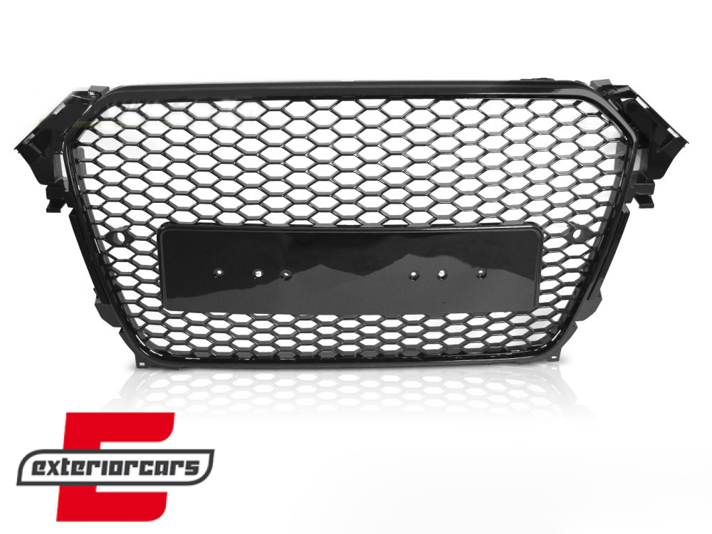 Prednja maska RS4 dizajn (piano crna) / Audi A4 S4 B8 Facelift (2012-2015) - Slika 2