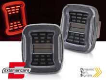 Full LED stražnja svjetla SEQ žmigavci (bijela) / Jeep Wrangler YJ TJ (1991-2006)