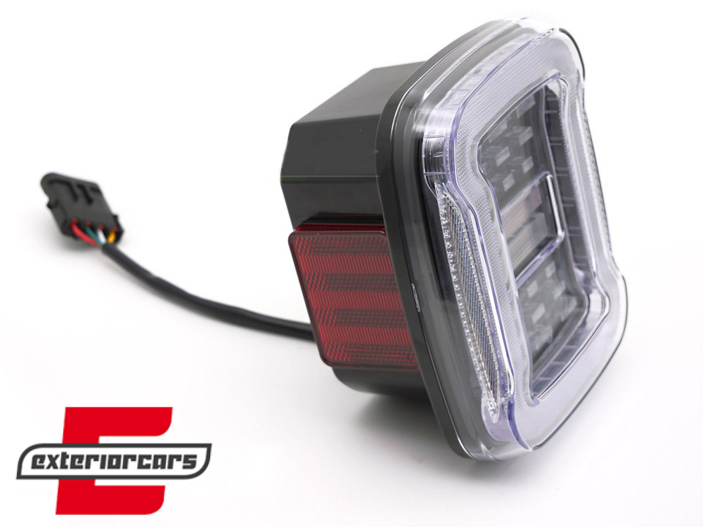Full LED stražnja svjetla SEQ žmigavci (bijela) / Jeep Wrangler YJ TJ (1991-2006) - Slika 3