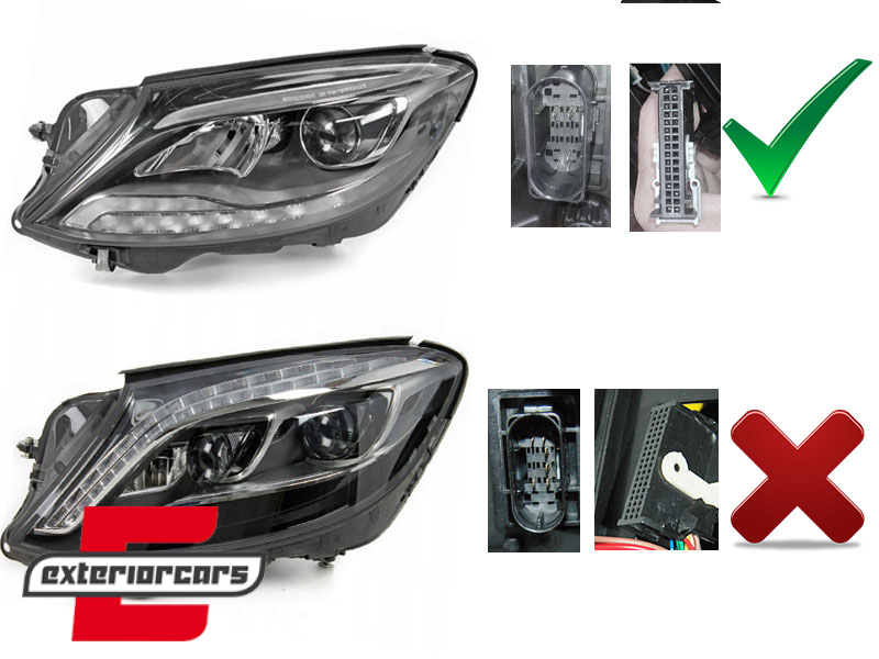 Full LED prednja svjetla Facelift look (crna) / Mercedes S-klasa W222 (2013-2017) - Slika 5