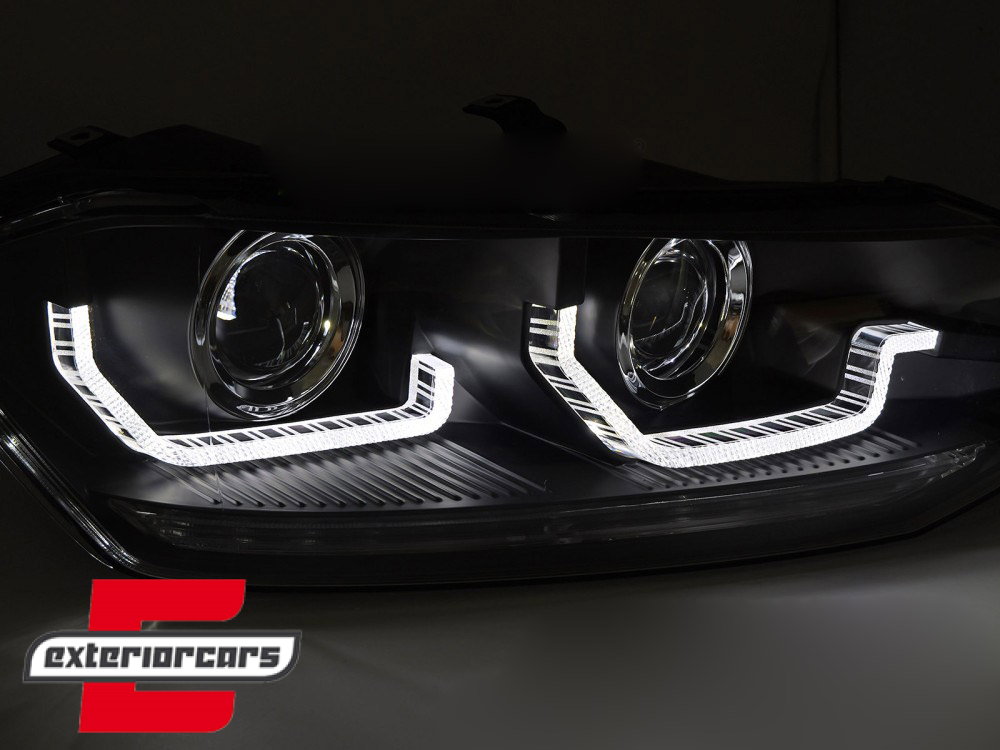 Prednja svjetla LED DRL SEQ žmigavci (crna) / VW Polo 2G (2017-2021) - Slika 3