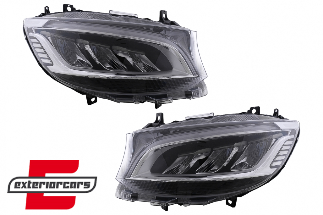 Full LED prednji farovi (crna) / Mercedes Sprinter W907 W910 (2019-2023) - Slika 2