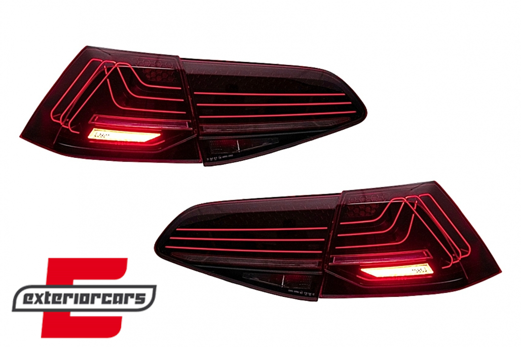 Full LED stražnja svjetla SEQ žmigavci LASER look (crvena) / VW Golf 7 & 7.5 VII (2012-2019) - Slika 10
