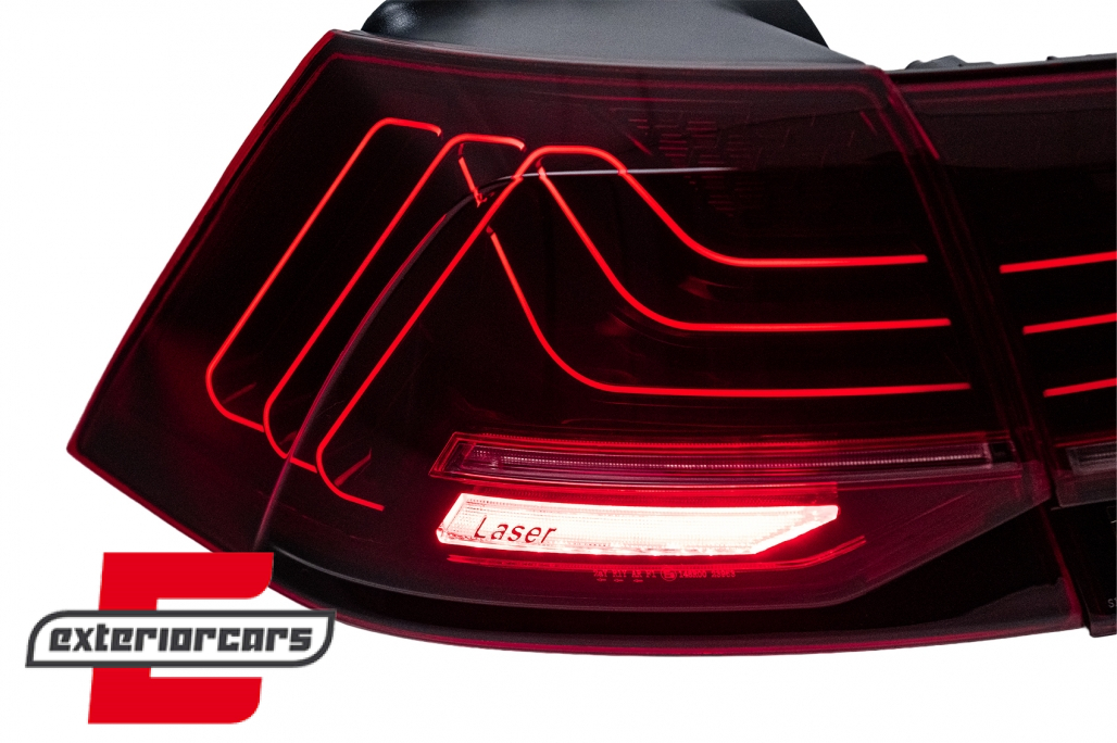 Full LED stražnja svjetla SEQ žmigavci LASER look (crvena) / VW Golf 7 & 7.5 VII (2012-2019) - Slika 12