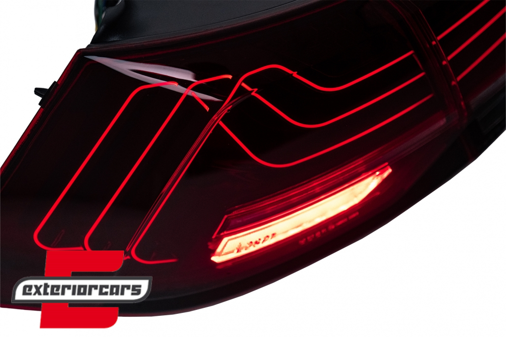 Full LED stražnja svjetla SEQ žmigavci LASER look (crvena) / VW Golf 7 & 7.5 VII (2012-2019) - Slika 14