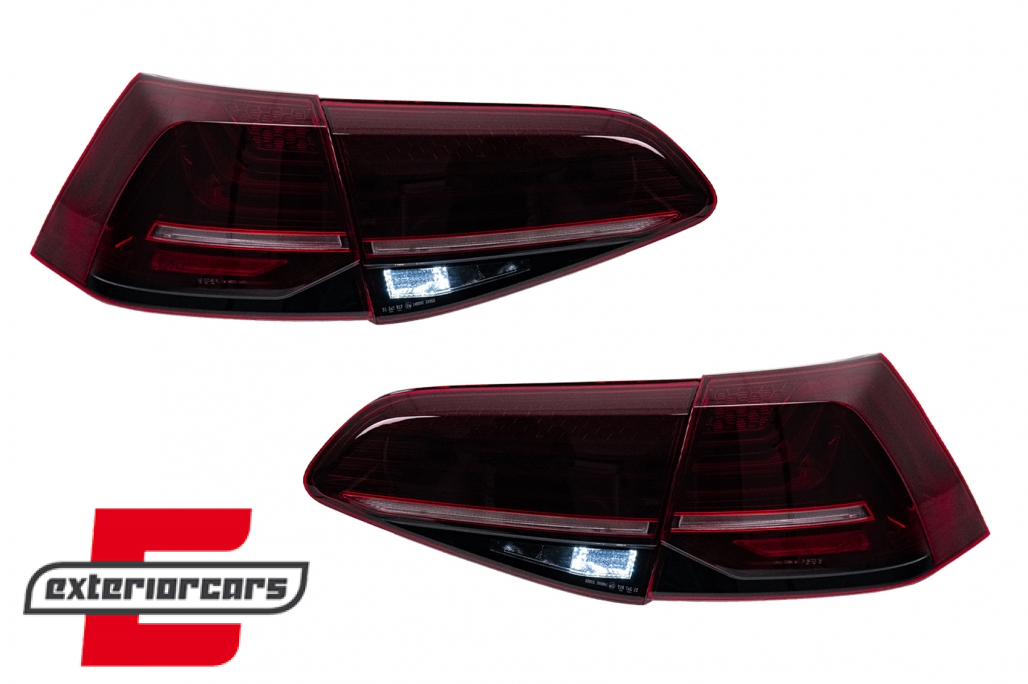 Full LED stražnja svjetla SEQ žmigavci LASER look (crvena) / VW Golf 7 & 7.5 VII (2012-2019) - Slika 18