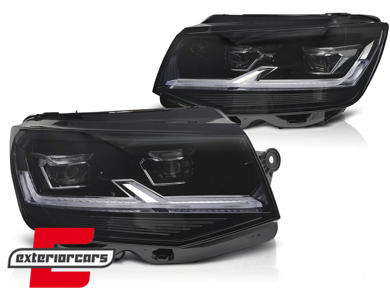 Full LED prednja svjetla SEQ žmigavci (crna) / VW T6 (2015-2019) - Slika 2