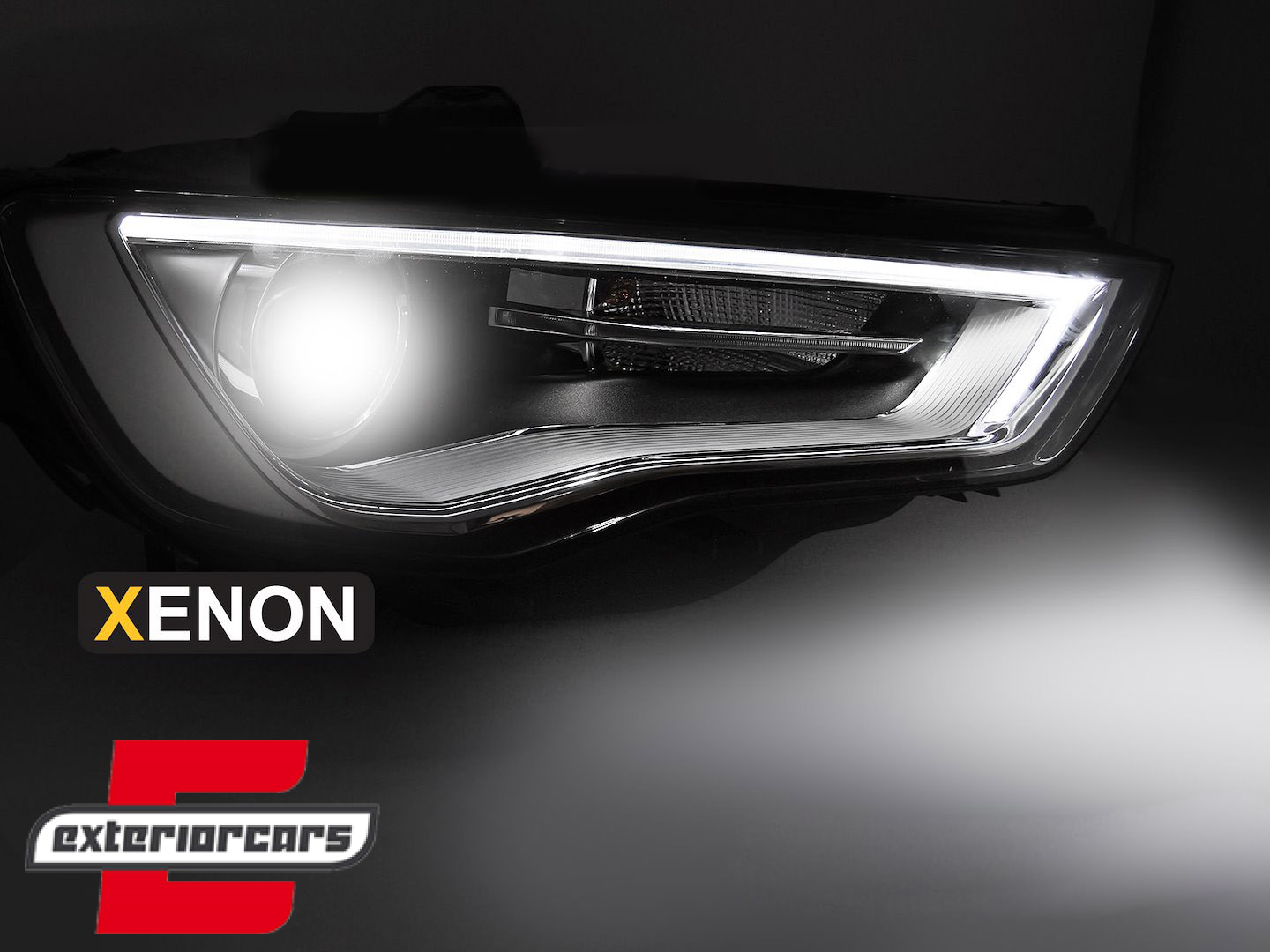 Prednja svjetla LED DRL Xenon (crna) / Audi A3 8V (2013-2016) - Slika 4