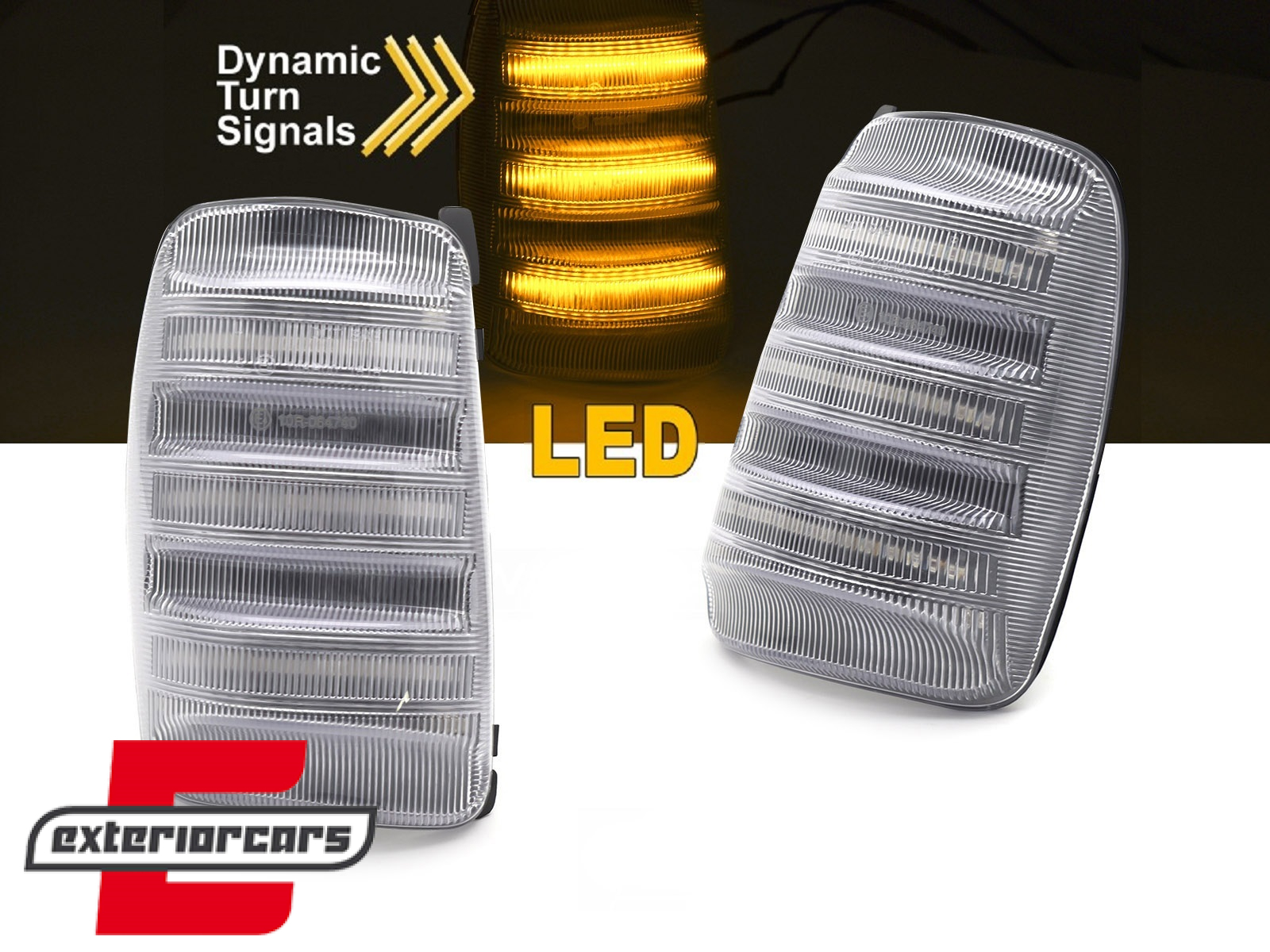 Žmigavci u retrovizorima LED SEQ (bijela) / Ford Transit (2013-2023)