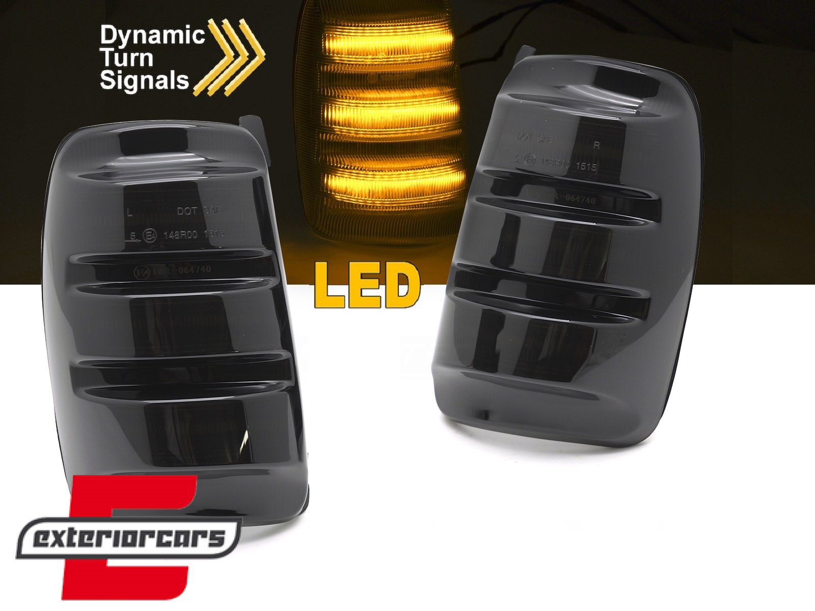 Žmigavci u retrovizorima LED SEQ (smoke) / Ford Transit (2013-2023)