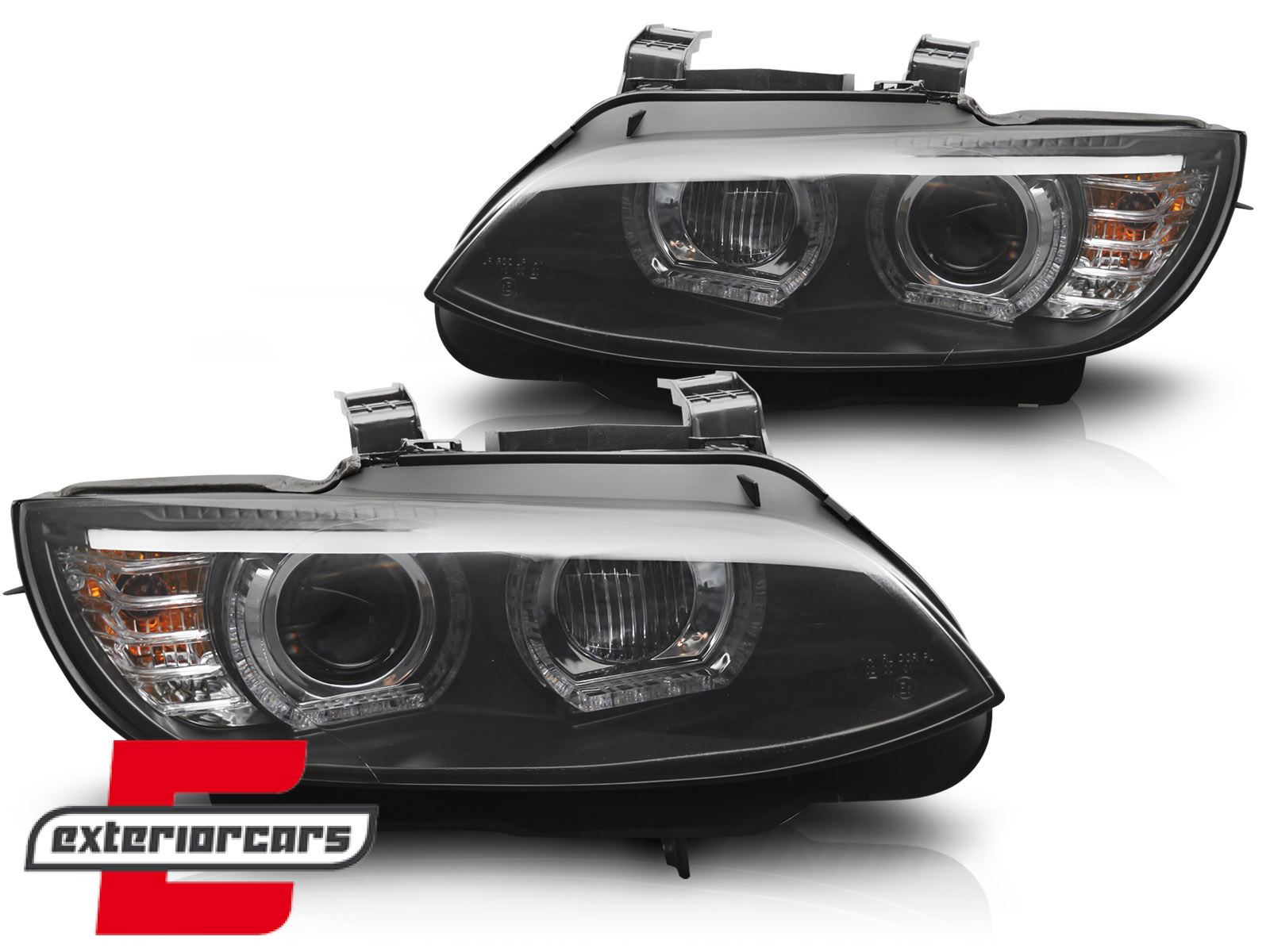 Prednja svjetla 3D LED Angel Eyes Xenon (crna) / BMW serije 3 E92 E93 (2006-2010) - Slika 2
