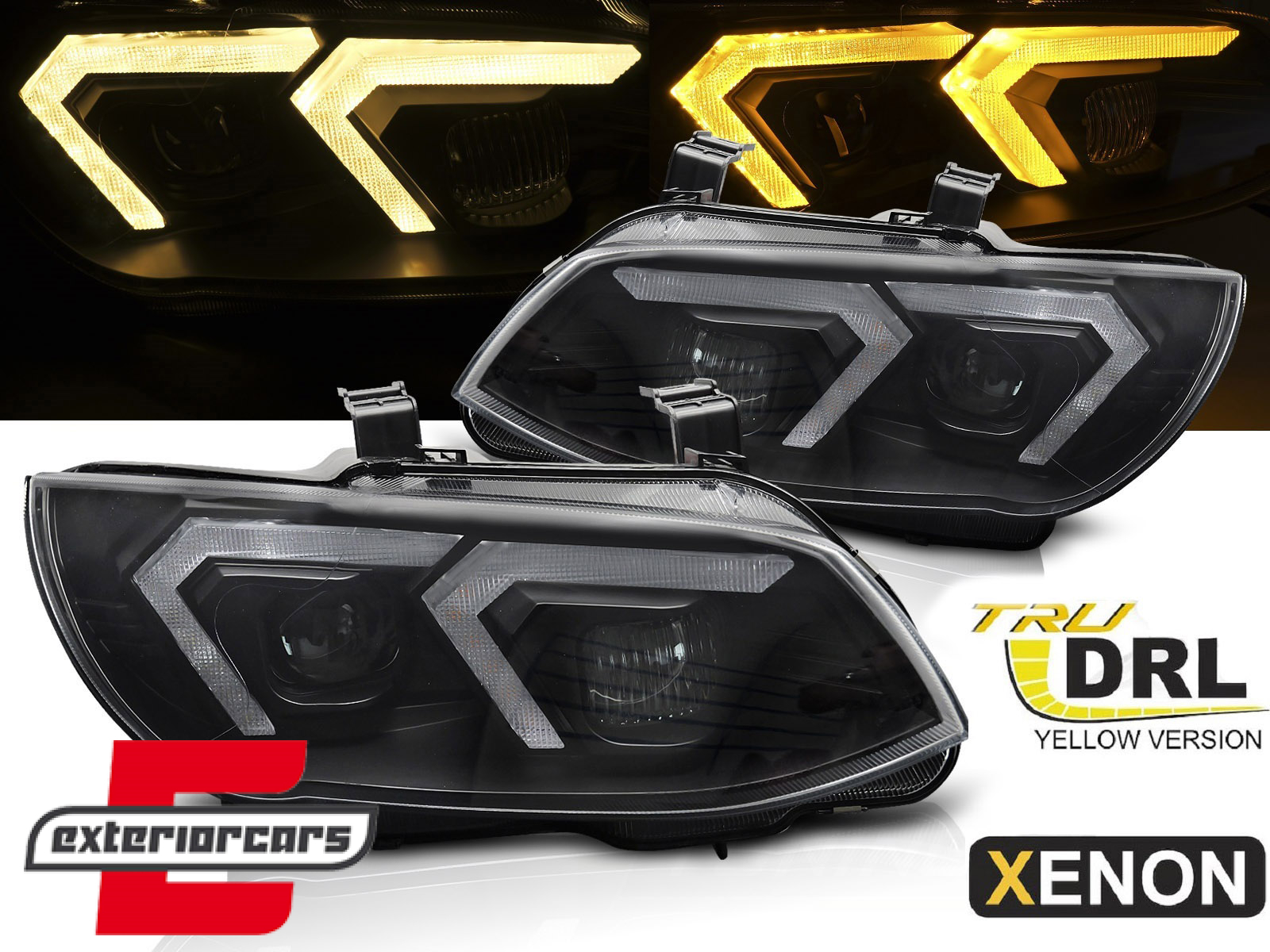 Prednja svjetla LED DRL XENON (crna) / BMW serije 3 E92 E93 LCI (2010-2013)
