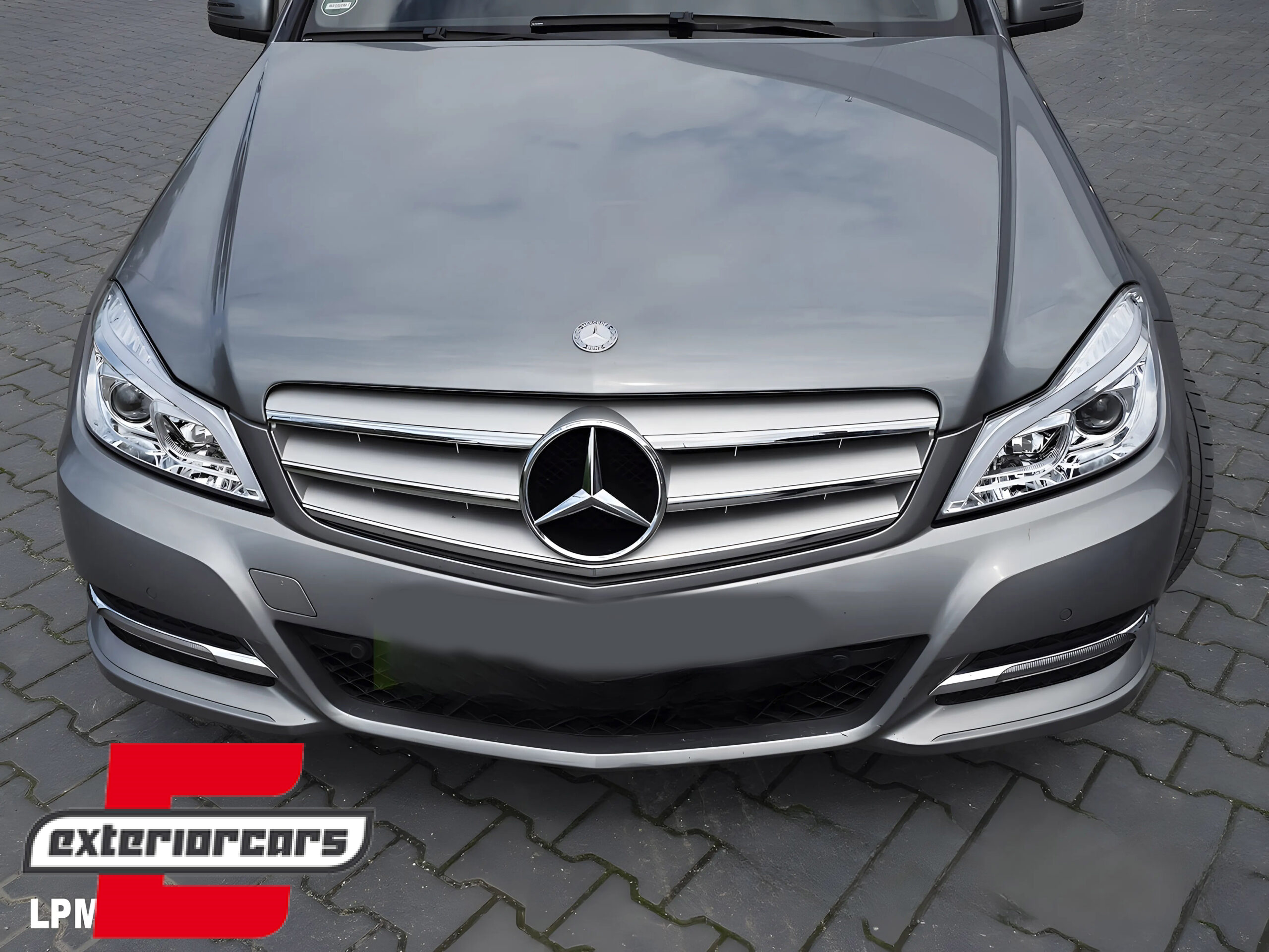 Prednja svjetla LED DRL SEQ žmigavci W205 look (chrome) / Mercedes C-klasa W204 S204 C204 Facelift (2011-2014) - Slika 6