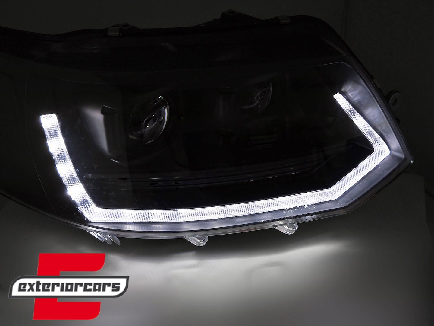 Full LED prednja svjetla SEQ žmigavci T6 look (crna) / VW Transporter Caravelle Multivan T5.1 Facelift (2010-2015) - Slika 3