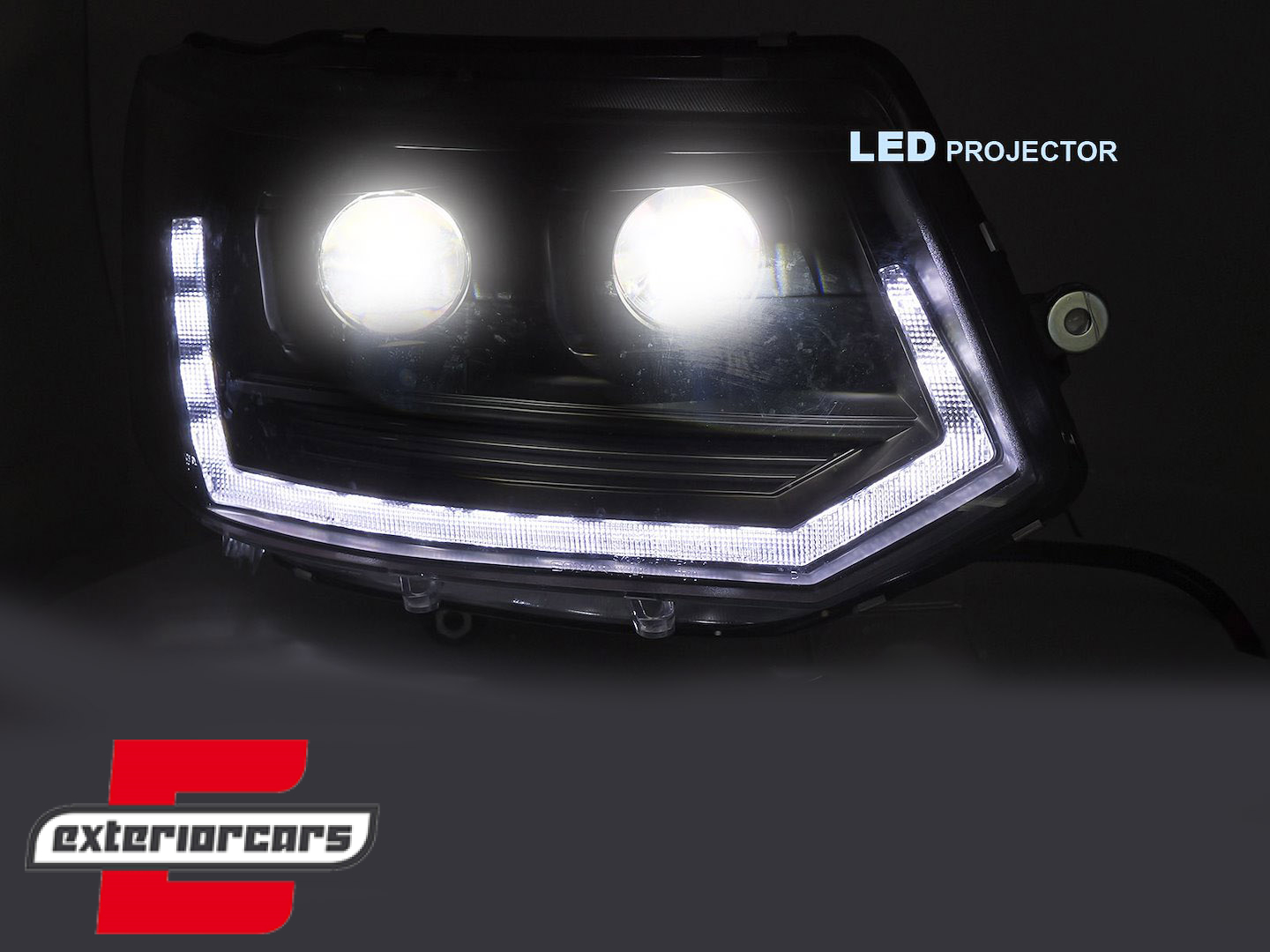 Full LED prednja svjetla SEQ žmigavci T6 look (crna) / VW Transporter Caravelle Multivan T5.1 Facelift (2010-2015) - Slika 5