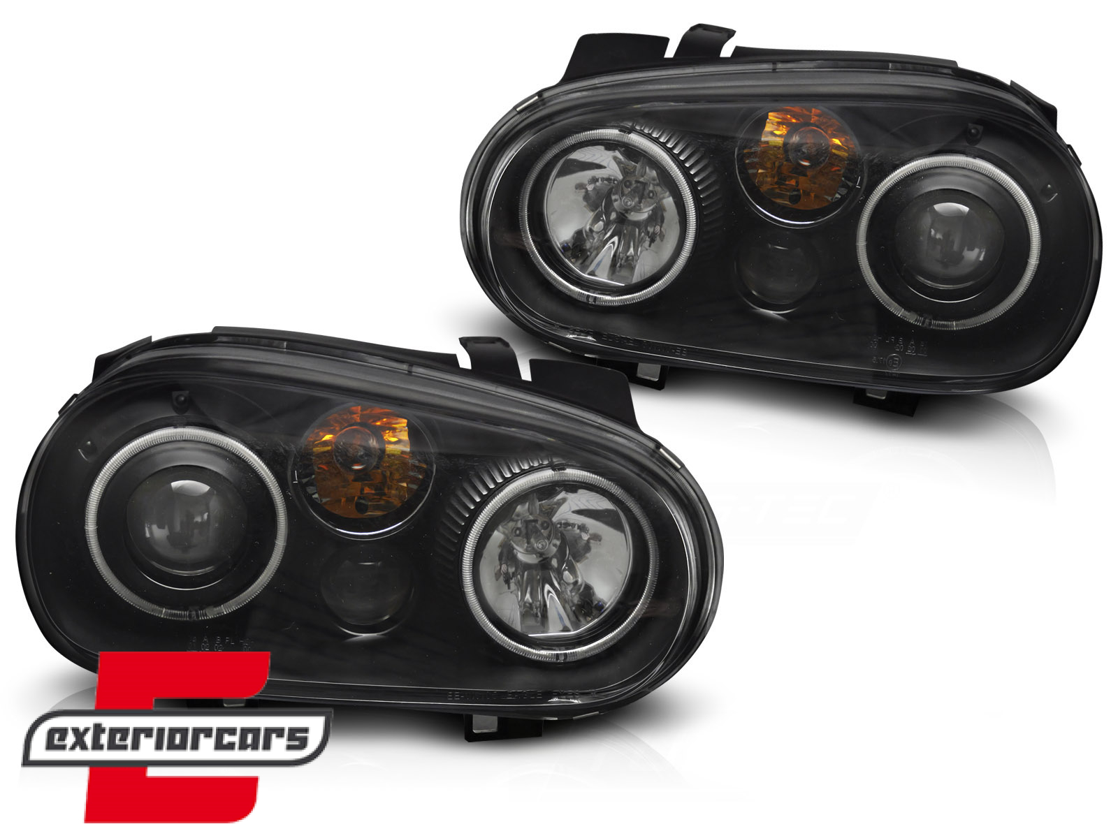 Prednja svjetla CCFL Angel Eyes (crna) / VW Golf IV 4 (1997-2006) - Slika 2