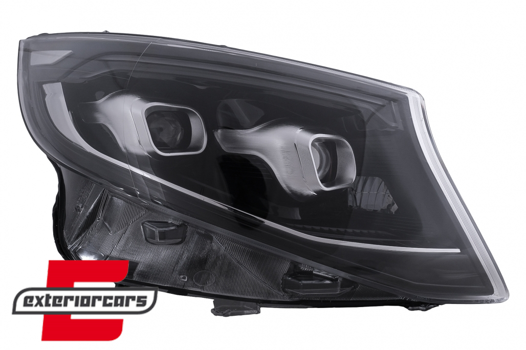 Full LED prednja svjetla SEQ žmigavci (crna) / Mercedes V-klasa W447 Vito (2014-2023) - Slika 3