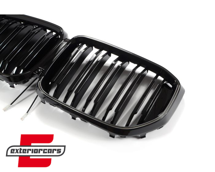 Prednja maska XM dizajn + LED (piano crna) / BMW X5 G05 LCI (04.2023-) - Slika 3