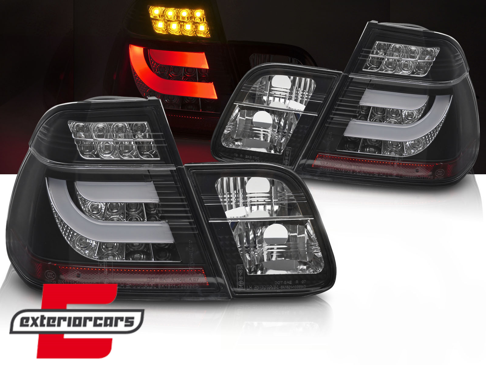 LED stražnja svjetla (crna) / / BMW serije 3 E46 limuzina (09.2001-2005)