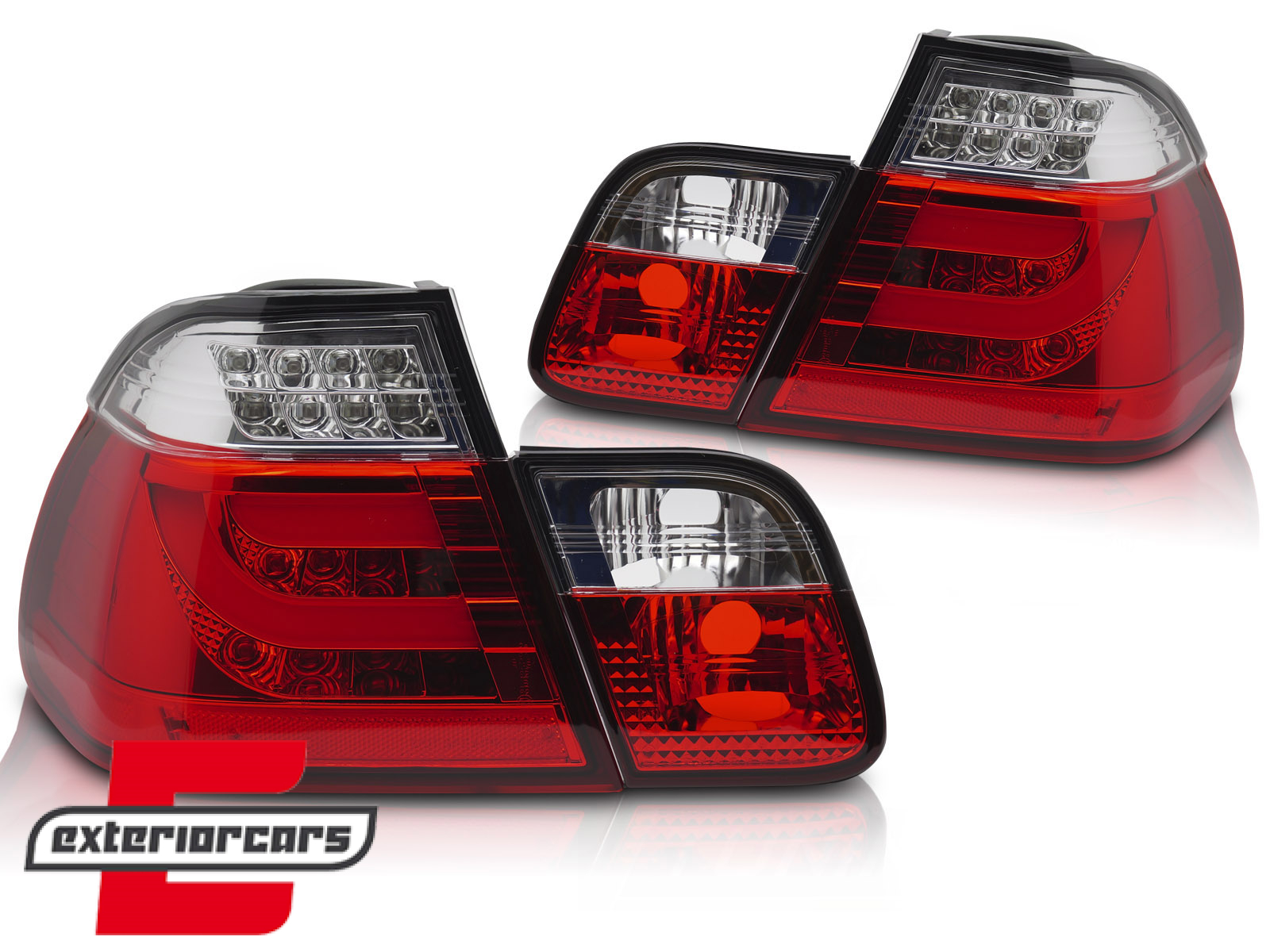LED stražnja svjetla (crvena/kristal) / BMW serije 3 E46 limuzina (09.2001-2005) - Slika 2