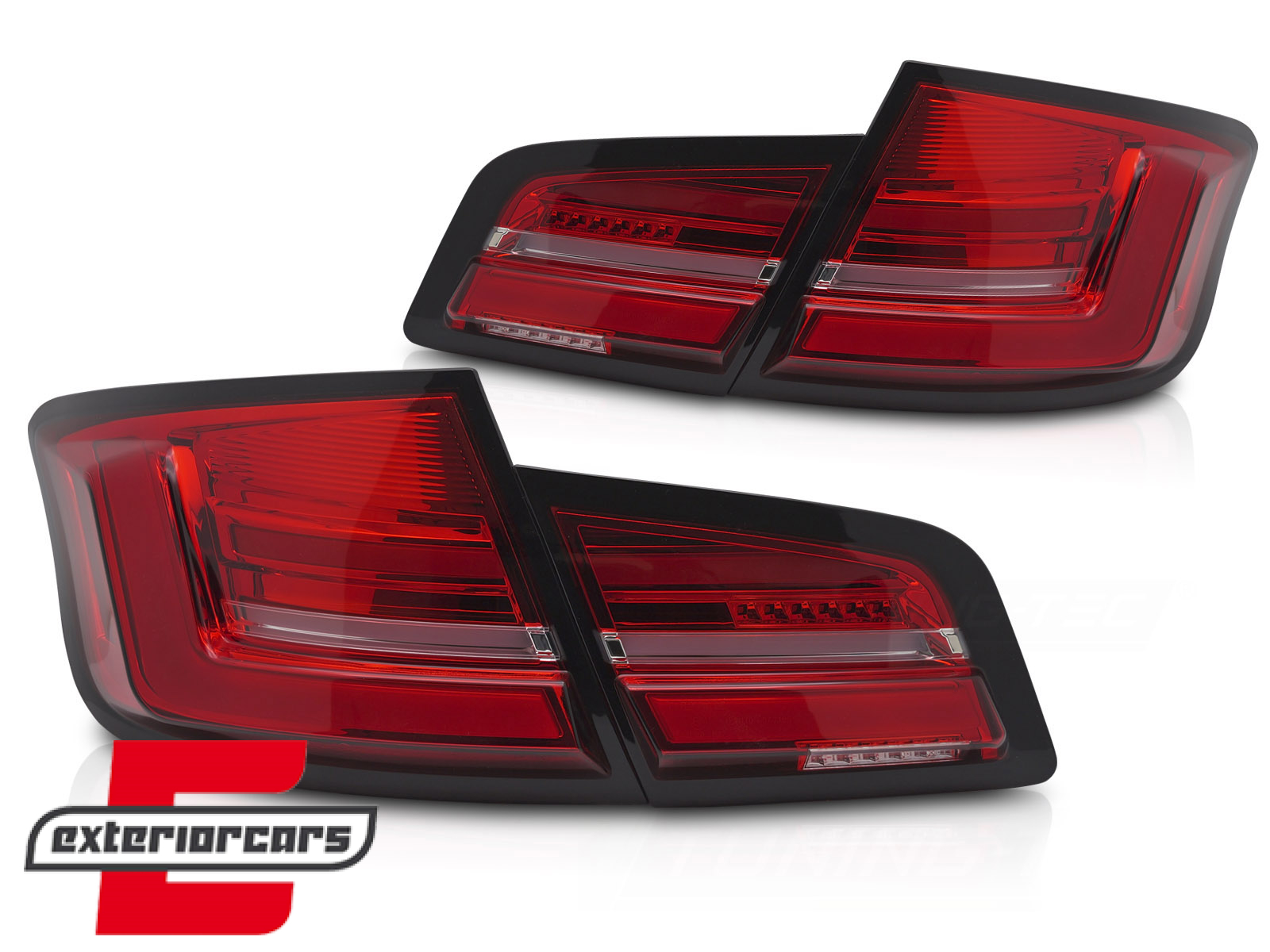Full LED stražnja svjetla SEQ žmigavci (crvena/kristal) / BMW serije 5 F10 (2010-2013) limuzina - Slika 2