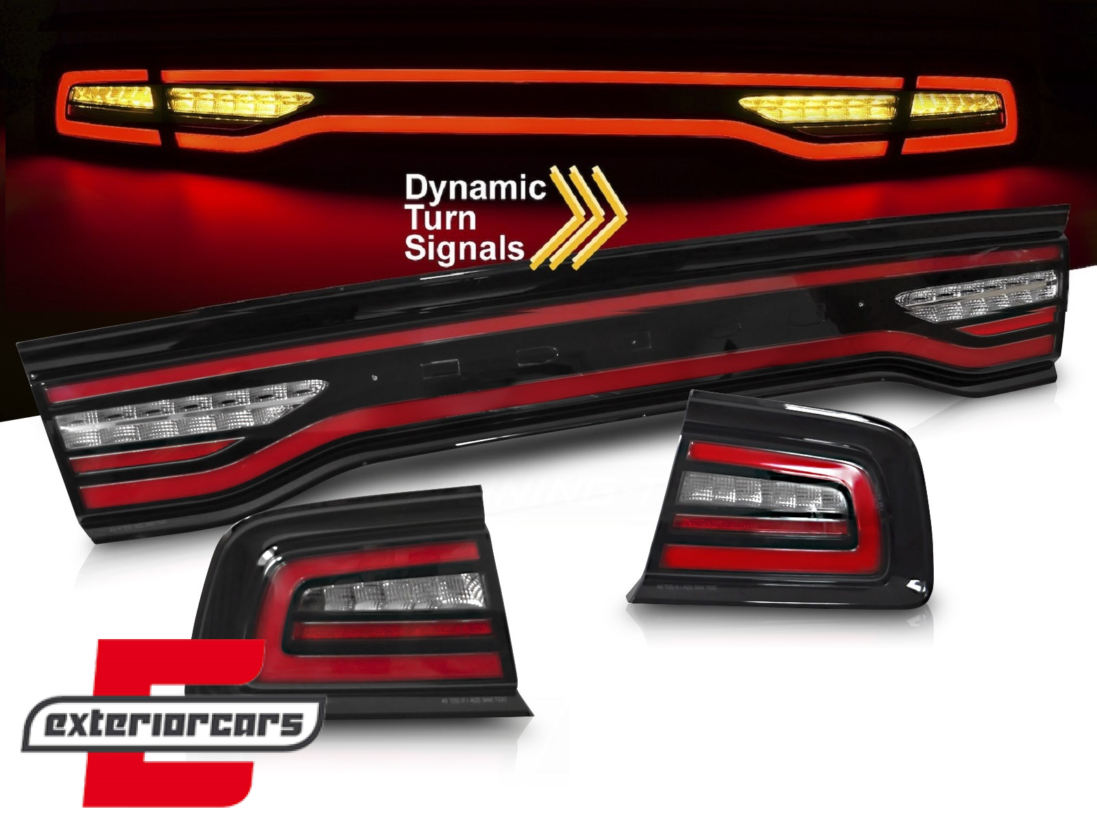 Full LED stražnja svjetla SEQ žmigavci / Dodge Charger (2011-2015)