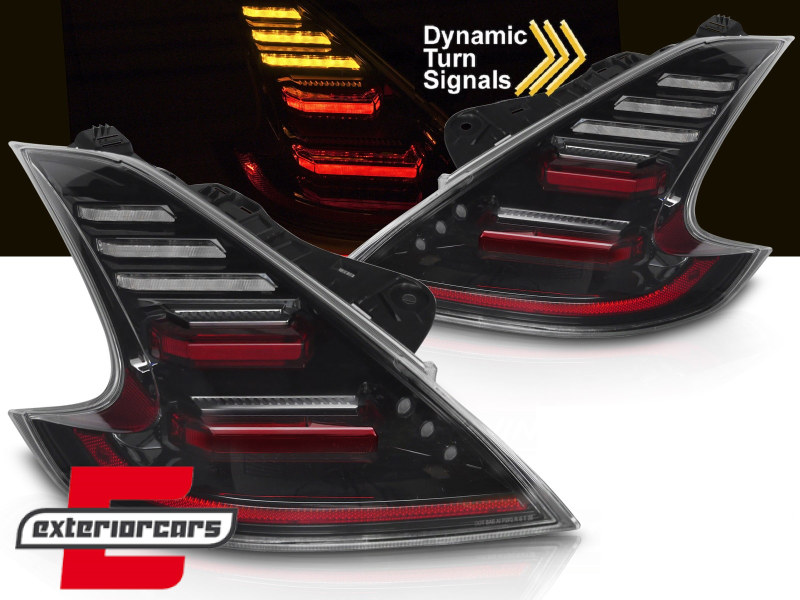 Full LED stražnja svjetla SEQ žmigavci (crna) / Nissan 370Z (2009-2020)