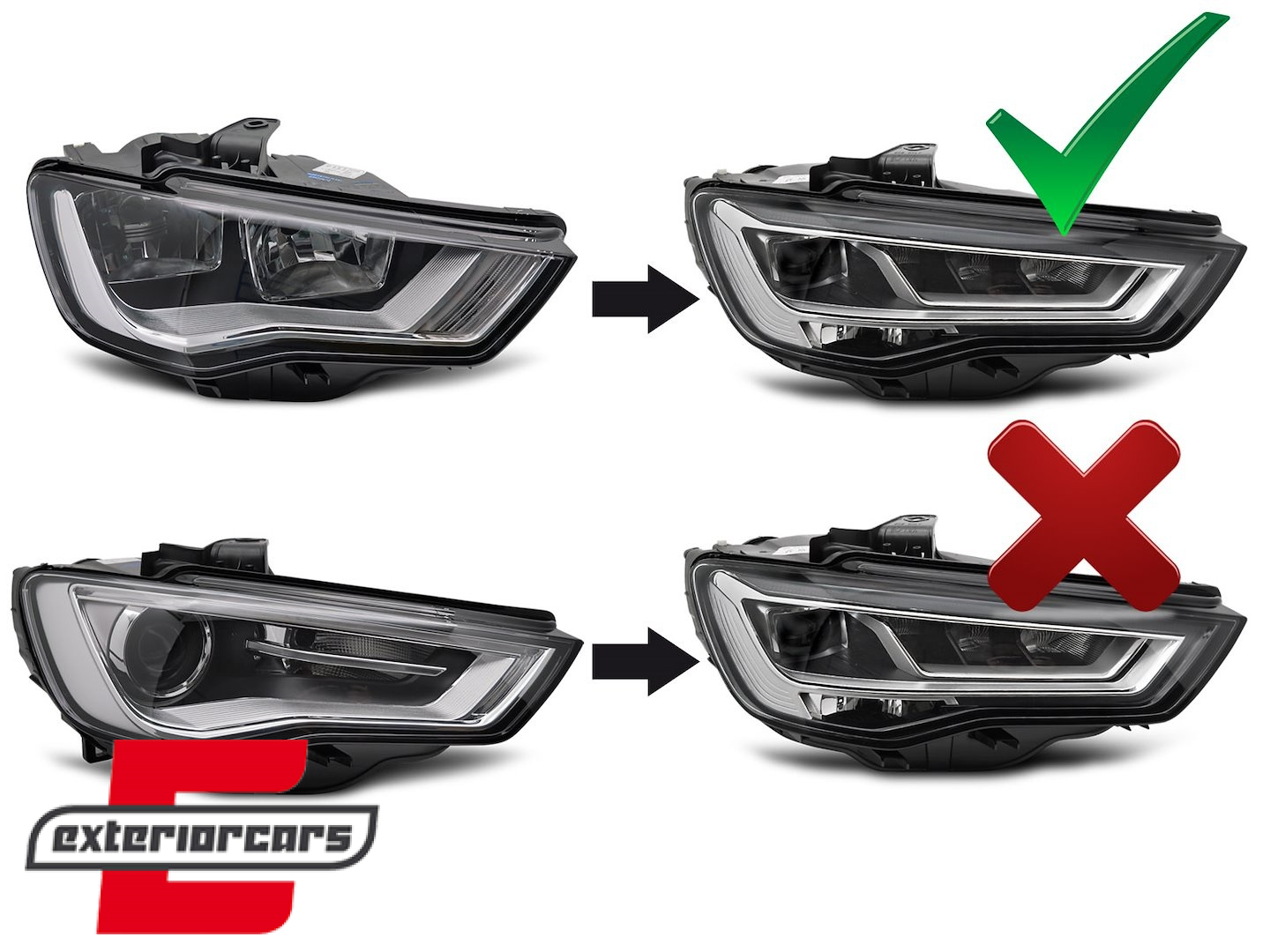 Full LED prednja svjetla SEQ žmigavci / Audi A3 8V (2012-2016) sa halogenim svjetlima - Slika 24