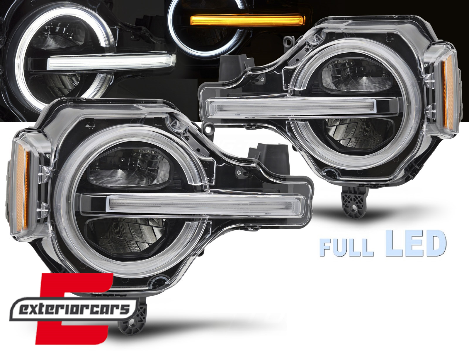Full LED prednja svjetla (crna) / Ford Bronco (2021-2024)