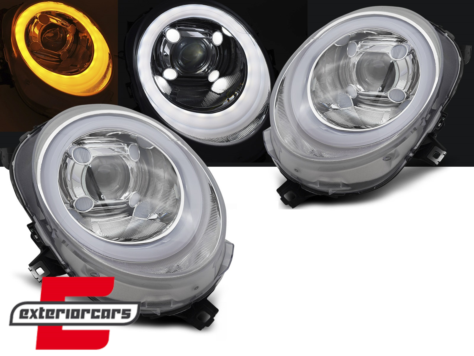 Prednja svjetla LED DRL (chrome) / MINI COOPER F54 F55 F56 (2014-2017)