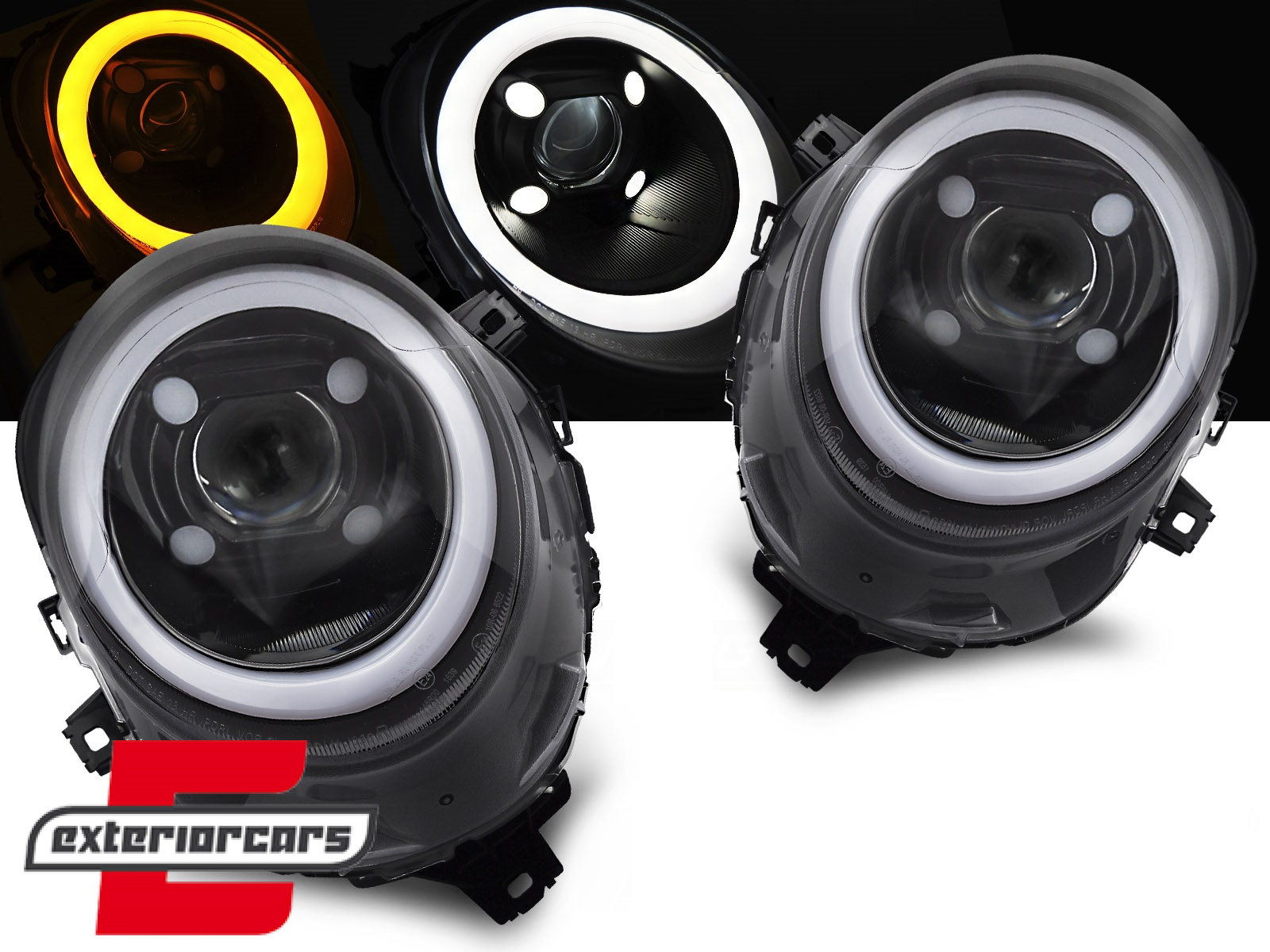 Prednja svjetla LED DRL (piano crna) / MINI COOPER F54 F55 F56 (2014-2017)