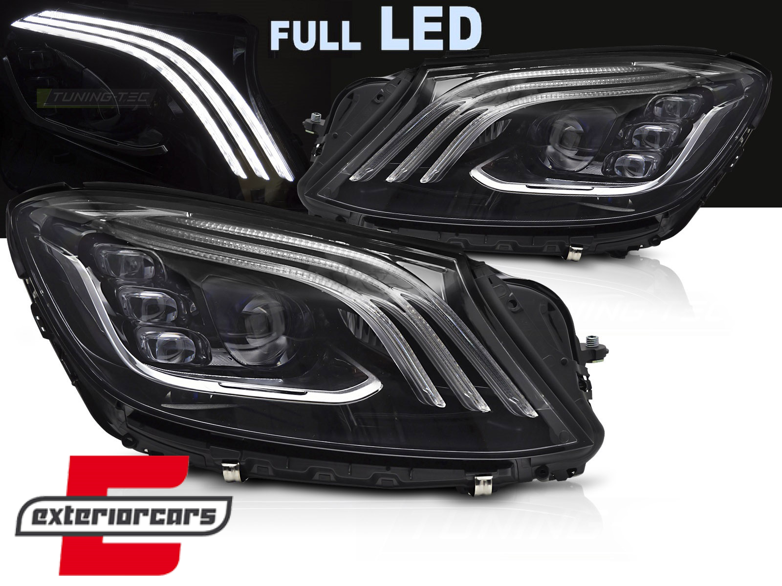 Full LED prednja svjetla Facelift look (crna) / Mercedes S-klasa W222 (2013-2017)