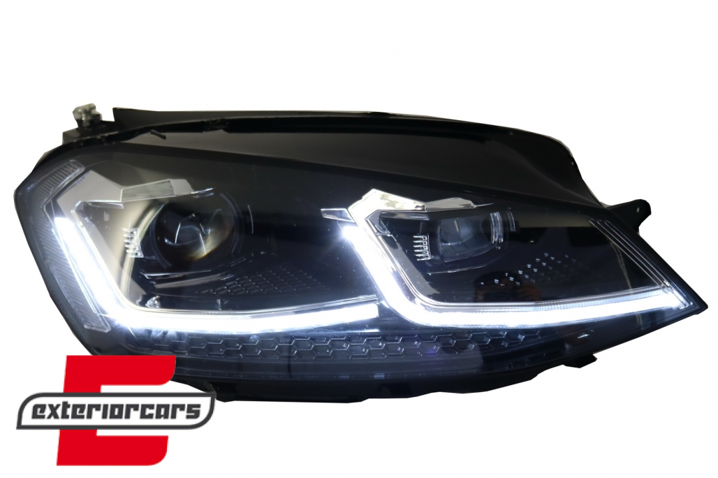 Prednja svjetla LED DRL SEQ žmigavci Facelift G7.5 R line look / VW Golf 7 VII (2012-2017) - Slika 5
