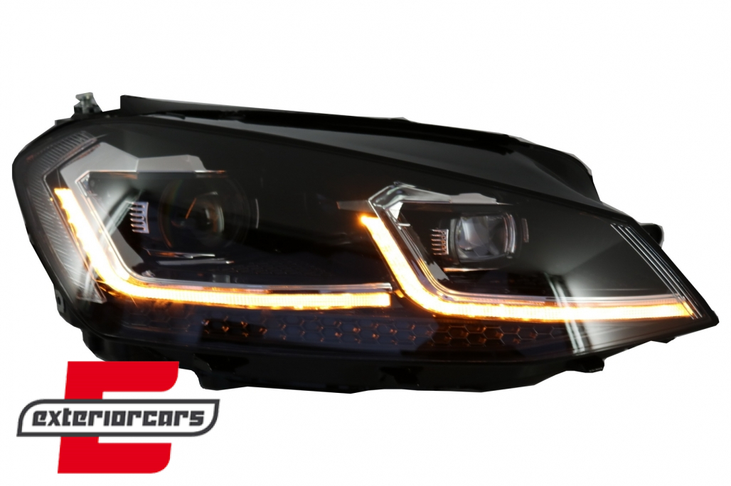 Prednja svjetla LED DRL SEQ žmigavci Facelift G7.5 R line look / VW Golf 7 VII (2012-2017) - Slika 6