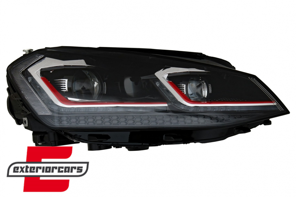 Prednja svjetla LED DRL SEQ žmigavci Facelift G7.5 GTI look / VW Golf 7 VII (2012-2017) - Slika 3