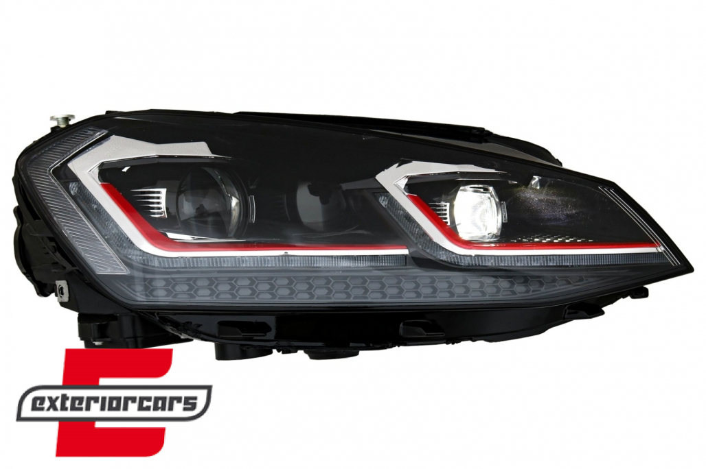 Prednja svjetla LED DRL SEQ žmigavci Facelift G7.5 GTI look / VW Golf 7 VII (2012-2017) - Slika 6