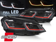 Full LED prednja svjetla SEQ žmigavci Facelift G7.5 GTI look / VW Golf 7 VII (2012-2017)